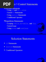 Chapter 3 Control Statements