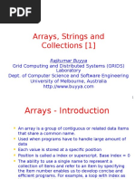 Arrays, Strings and Collections