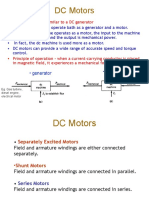 DC Motors: - Construction Very Similar To A DC Generator