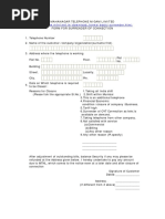 Mahanagar Telephone Nigam Limited (Form For Surrender of Connection