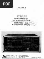 Valhalla Scientific 2720GS VOL. 2 SVC Schematics Cal Manual