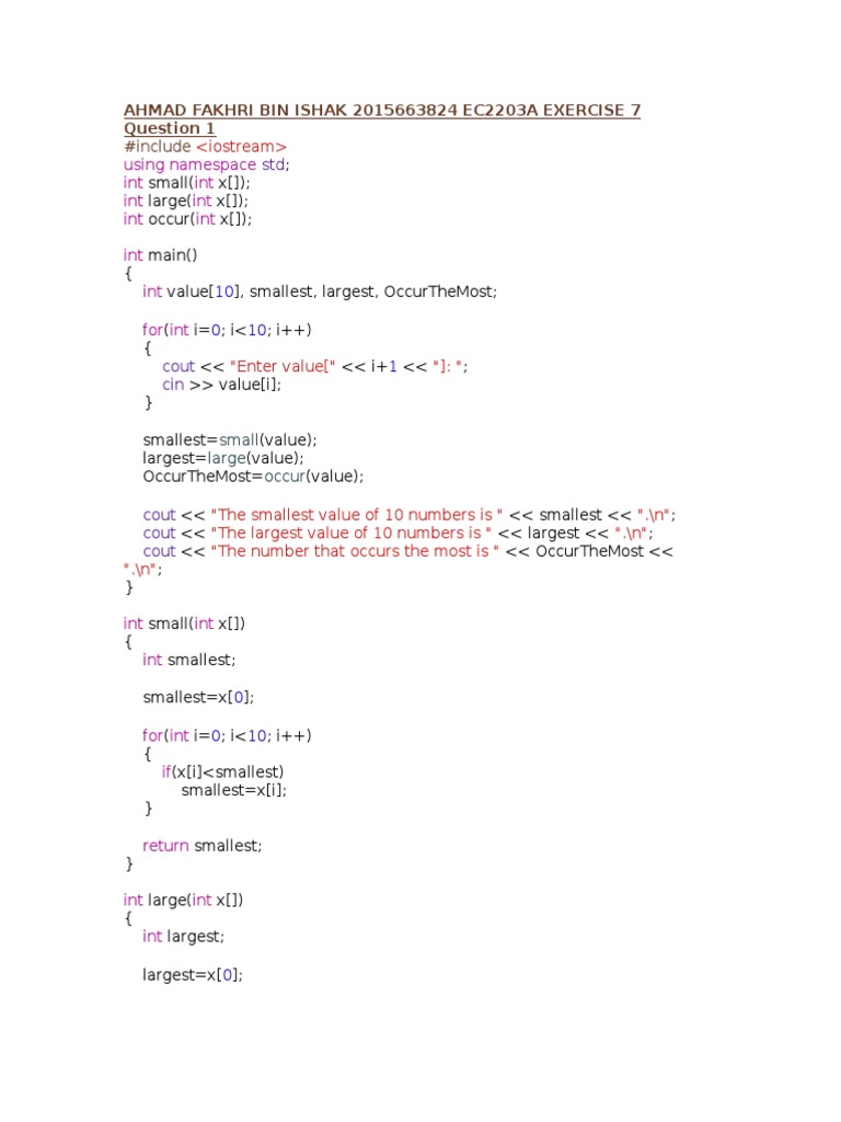 C++ Array Operations and Sorting | PDF | Computer Programming ...
