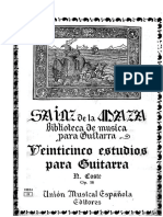 Napoleon Coste Veinticinco Estudios para Guitara Op 38 PDF