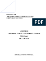 (Vol E), 2013 Guidance For Planned Maintenance Program, 2013