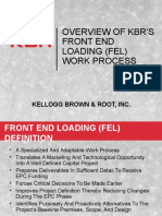 Overview of KBR'S Front End Loading (Fel) Work Process: Kellogg Brown & Root, Inc