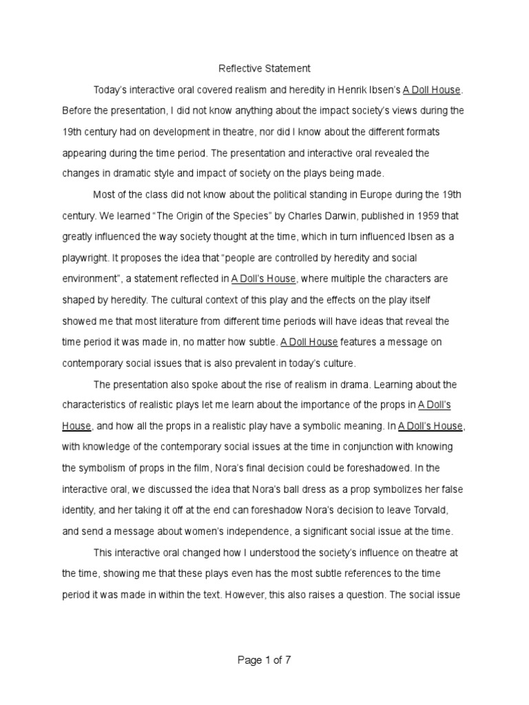 Dramatic Conventions and Male Characterization in A Doll House PDF