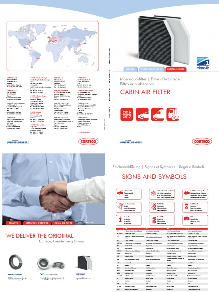 16 Corteco Cabin Air Filter Catalogue 16 Audi Air Pollution