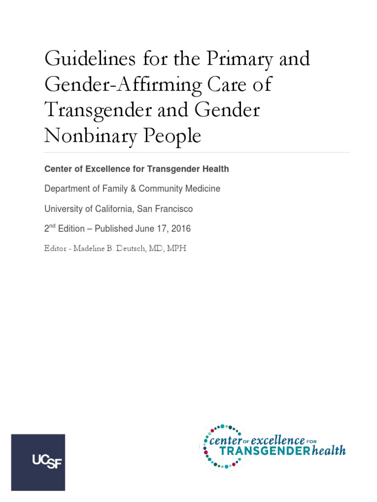 Guidelines For The Primary and Gender-Affirming Care | PDF ...