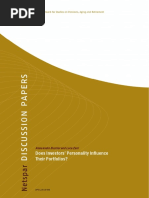 Does Investors' Personality Influence Their Portfolios?: Alessandro Bucciol and Luca Zarri
