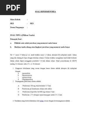 Contoh Soal Hipermenorea