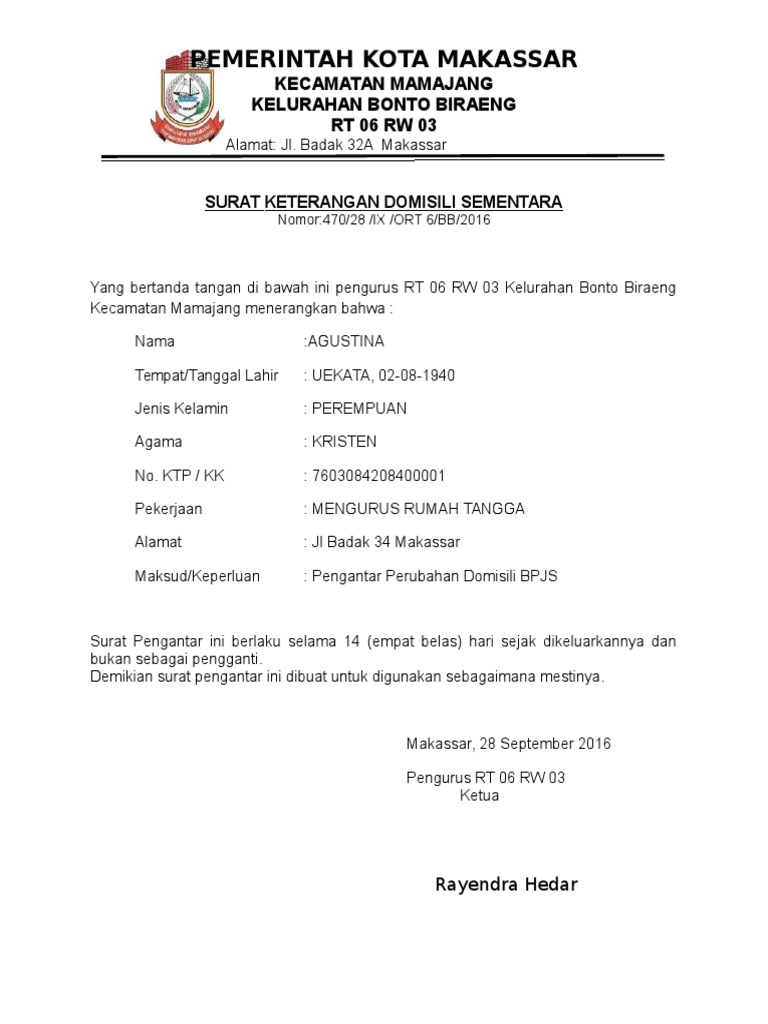 Domisili Maksudnya Adalah