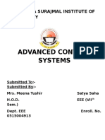 Advanced Control Systems: Maharaja Surajmal Institute of Technology