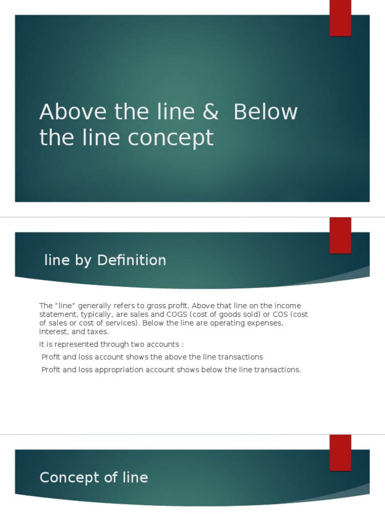 Above The Below The Line | PDF