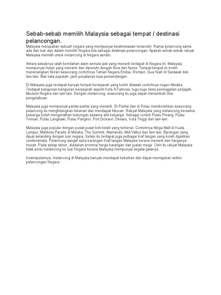 Karangan Bahasa Melayu Pdf