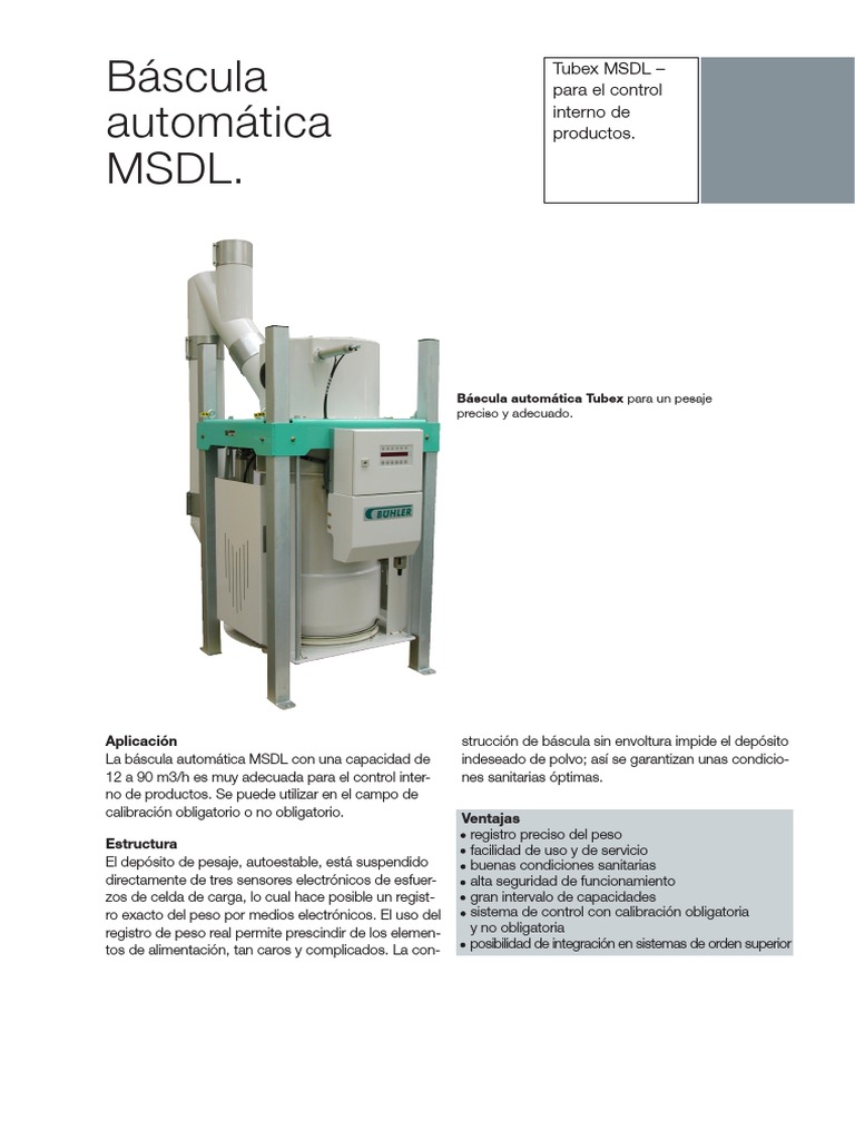 Báscula Automática Tubex MSDL | PDF | Ciencia y matemáticas | Informática