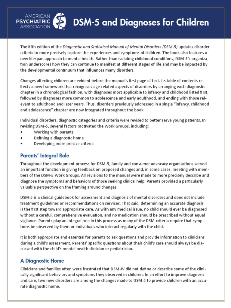 APA_DSM5DiagnosesforChildren.pdf Dsm 5 Autism Spectrum