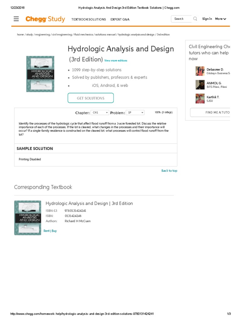 Hydrologic Analysis | PDF | Textbook | Communication