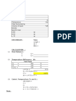 (Kern Metode) Design Data: Shell and Tube Heat Exchanger Sizing