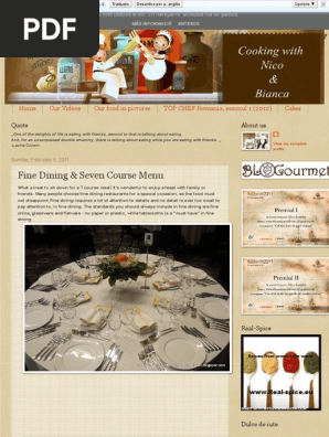 Cooking With Nico and Bianca: Fine Dining & Seven Course Menu