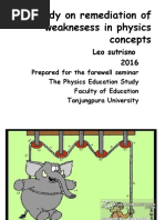 1. Study on Remediation of Weaknesess in Physics Concepts
