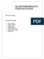 Quantity & Cost Estimation of A Two Classroom School: Group Number