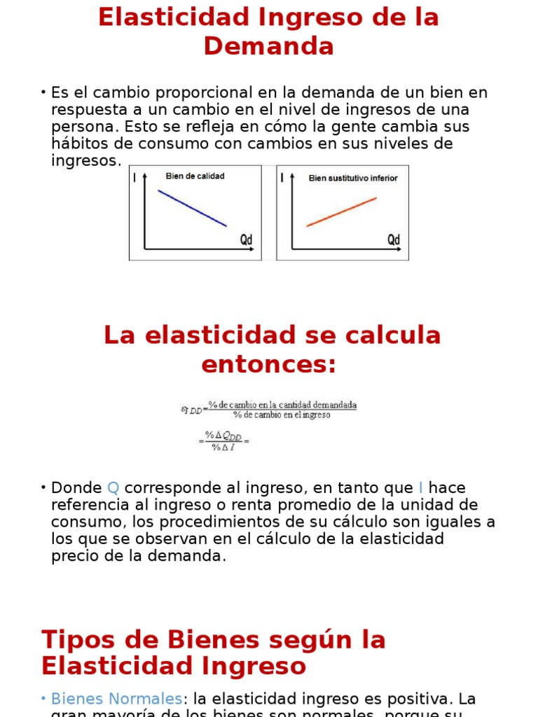 Elasticidad Ingreso de La Demanda | PDF | Elasticidad (economía) | Bienes