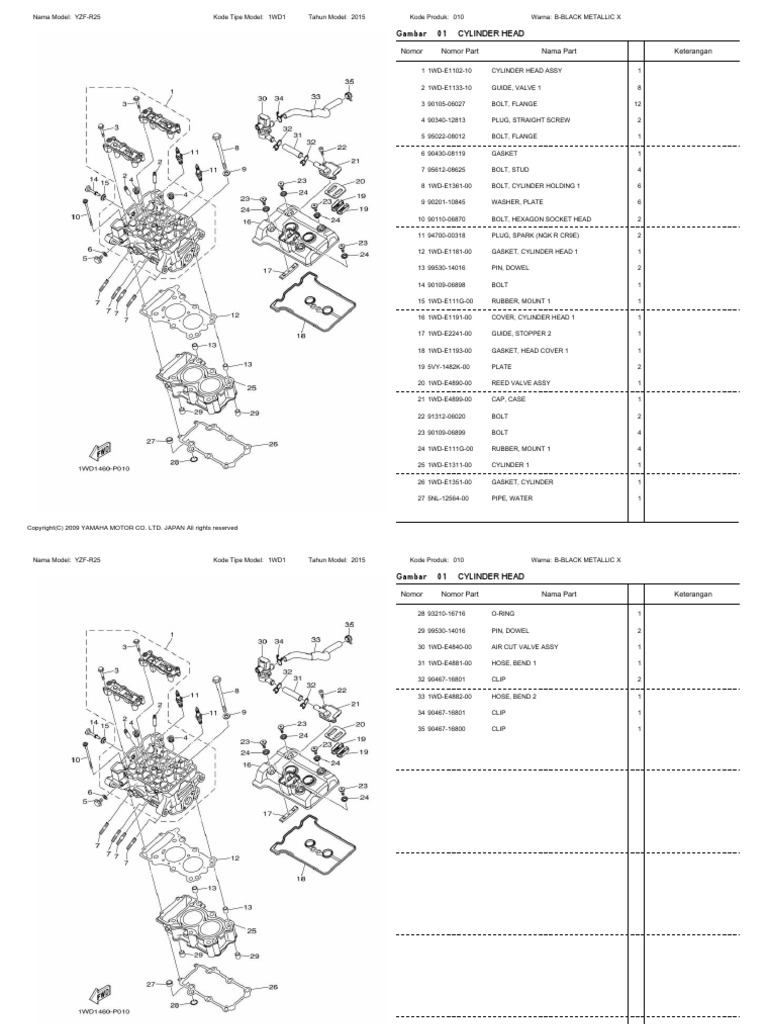 Yamaha Yzf r25 Parts | PDF | Business | Home & Garden