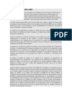 Relación Normas ISO 9001 y 9004