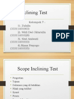 Inclining Test