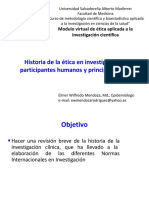 Historia de La Ética en Investigación - BPC-2015