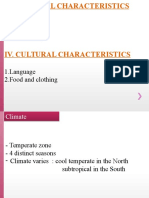 Climate 2. Vegetation 3. Landforms