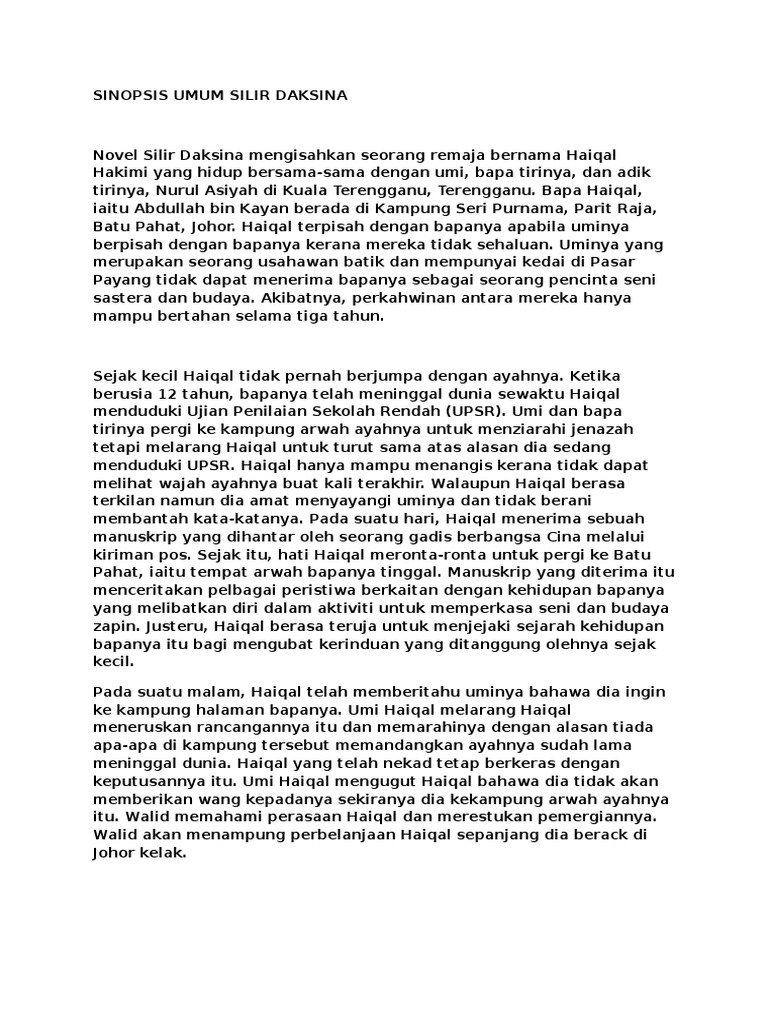 Sinopsis Umum Silir Daksina  PDF