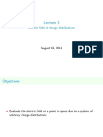 Electric Field of Charge Distributions: August 16, 2016