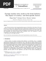 Foreign Market Entry Mode in The Hotel Industry - The Impact of Country - and Firm-Specific Factors