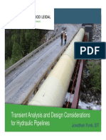 Transient Analysis and Design Considerations For Hydraulic Pipelines