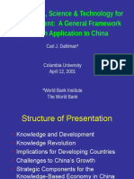 Knowledge, Science & Technology For Development: A General Framework and An Application To China