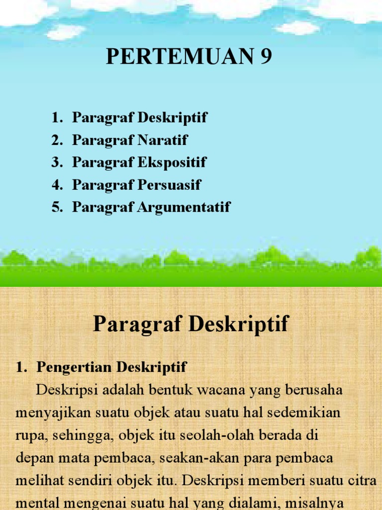 Contoh Paragraf Narasi Deskripsi Eksposisi Argumentasi Persuasi Rasanya
