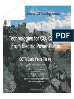 Technologies For CO Capture From Electric Power Plants: CCTR Basic Facts File #4