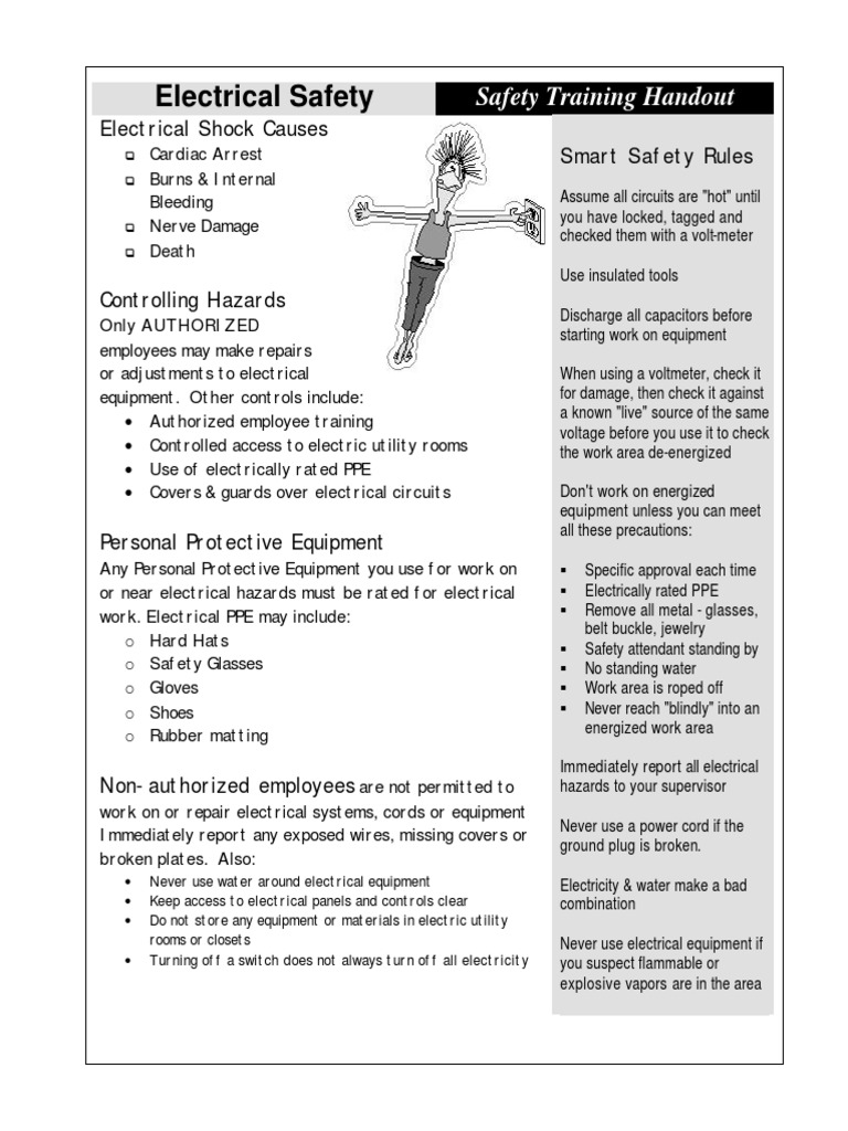 Electrical Safety Training Guidelines | PDF | Home & Garden ...