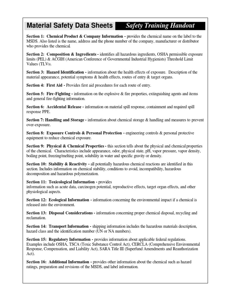 Msds | PDF | Environmental Science | Occupational Safety And Health