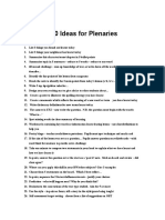 100 Ideas For Plenaries