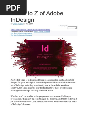 The a to Z of Adobe InDesign