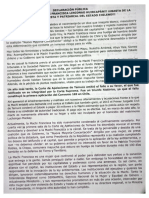 Declaración pública frente a huelga de hambre de la machi Francisca Linconao