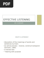 Effective Listening