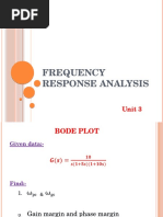 Frequency Response Analysis: Unit 3