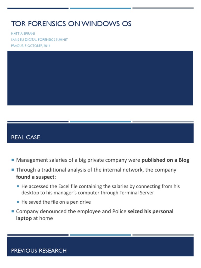 Analyzing Tor Forensics on Windows OS | PDF | Web Browser | Tor ...