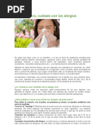 En Primavera, Cuidado Con Las Alergias.