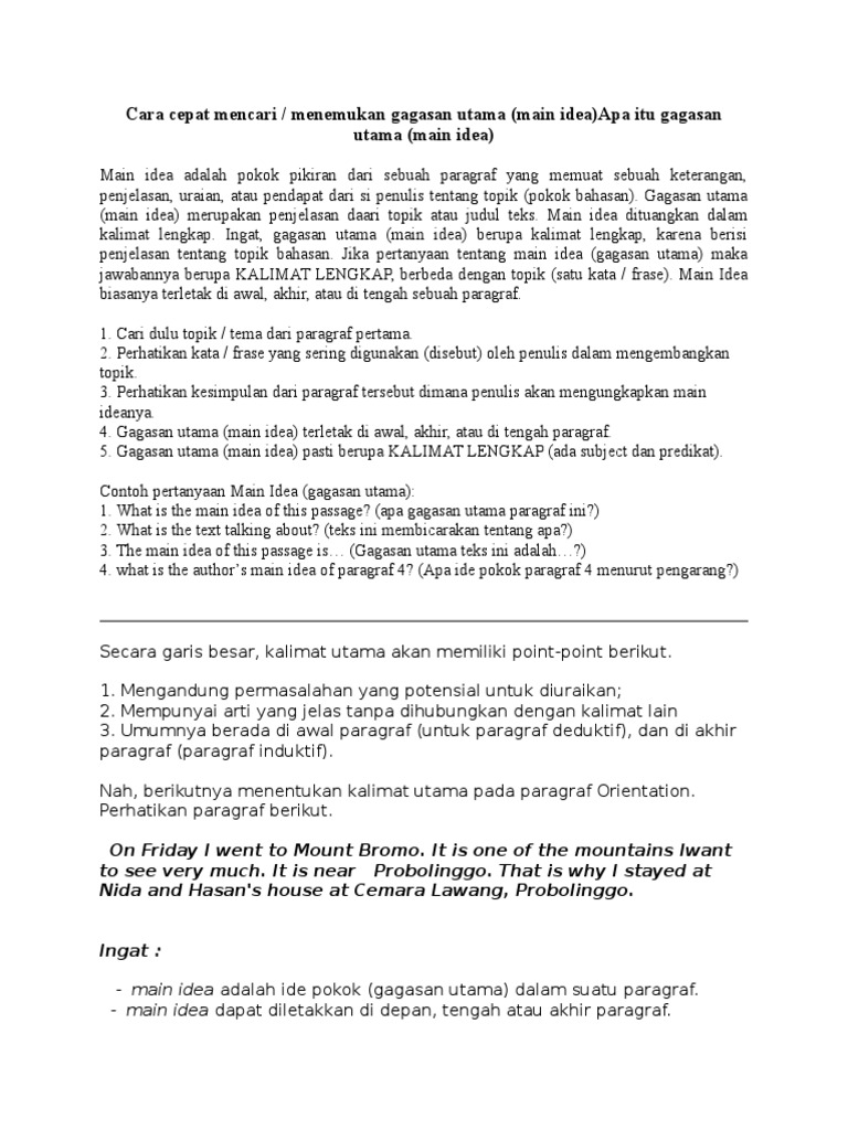 Cara Menemukan Main Idea Dalam Teks Gajah Oprah Winfrey