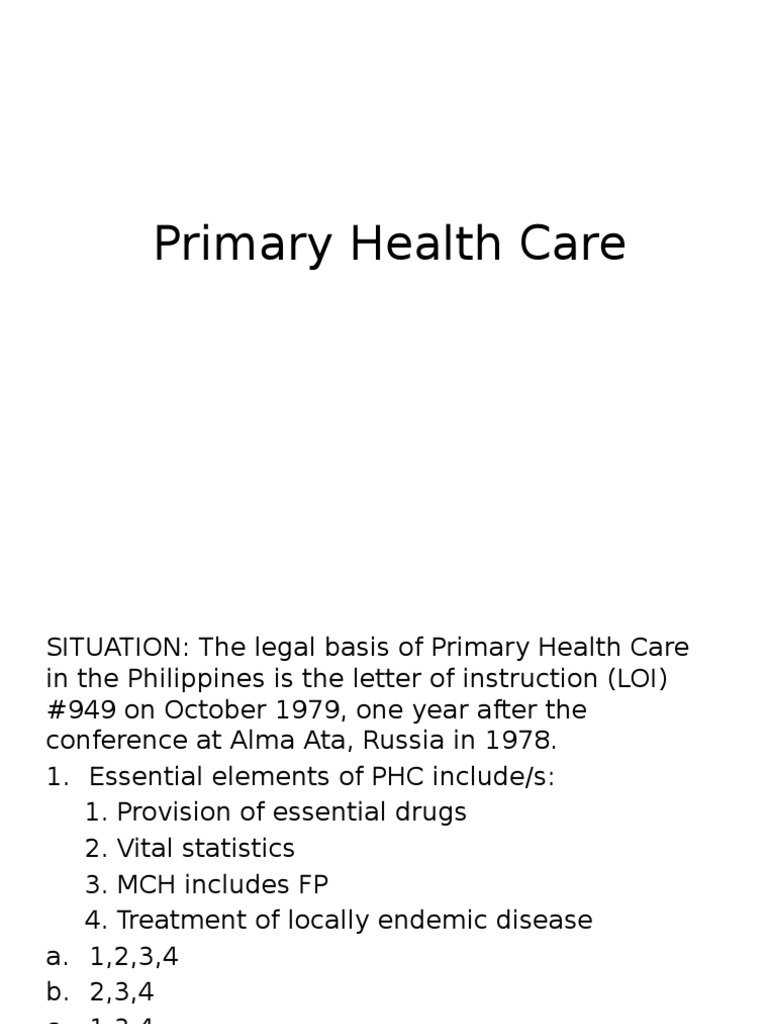 Primary Health Care | PDF | Health Care | Infection