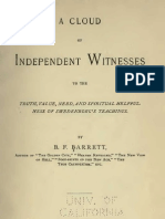 B F Barrett A Cloud of INDEPENDANT WITNESSES The Swedenborg Publishing Association Philadelphia 1891